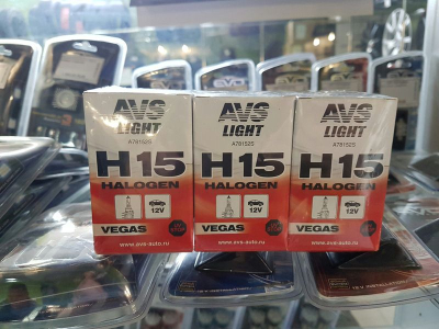 Галогенная лампа AVS Vegas H15.12V.15/55W.1шт.
