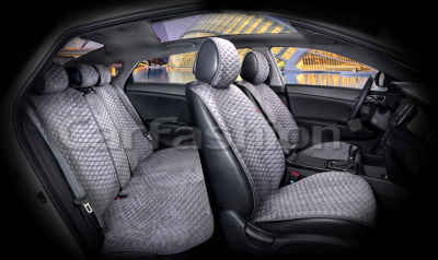 Комплект Накидок Carfashion "CAPRI PRO PLUS" серый/серый/св.серый