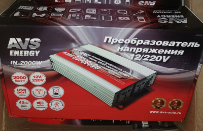 Автомобильный инвертор 12/220V AVS IN-2000W