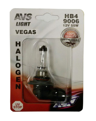 Галогенная лампа AVS Vegas в блистере HB4/9006.12V.55W.1шт.