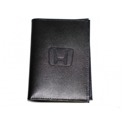 Бумажник водителя БВЛ5Л П BLACK нат.кож.HONDA
